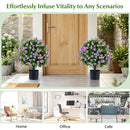 Artificial Eucalyptus Topiary Trees with Cement Planter (2-Pack) by LJGDeals