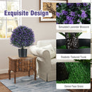 2 Pack Artificial Lavender Topiary Ball Tree Faux Shrub Bushes with Flowers-Purple by DirectDeals