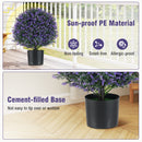 2 Pack Artificial Lavender Topiary Ball Tree Faux Shrub Bushes with Flowers-Purple by DirectDeals
