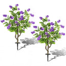 2 Pack Artificial Locust Flower Trees 39 Inch Fake Evergreen Shrubs with Ground Spikes by LJGDeals