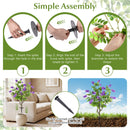 2 Pack Artificial Locust Flower Trees 39 Inch Fake Evergreen Shrubs with Ground Spikes