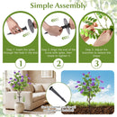 2 Pack Artificial Locust Flower Trees 39 Inch Fake Evergreen Shrubs with Ground Spikes by LJGDeals