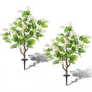 2 Pack Artificial Locust Flower Trees 39 Inch Fake Evergreen Shrubs with Ground Spikes by LJGDeals