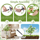 2 Pack Artificial Locust Flower Trees 39 Inch Fake Evergreen Shrubs with Ground Spikes by LJGDeals