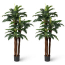 2 Pack Artificial Palm Tree 6.3 ft Tall with Adjustable Leaves by LJGDeals