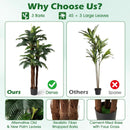 2 Pack Artificial Palm Tree 6.3 ft Tall with Adjustable Leaves by LJGDeals