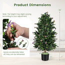 2 Pack Artificial Topiary Cone Tree Faux Potted Shrub Plant with 49 Flowers by DirectDeals