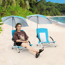 2 Pack Beach Umbrella Chair for Adults with Adjustable Parasol by LJGDeals