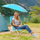 2 Pack Beach Umbrella Chair for Adults with Adjustable Parasol by LJGDeals