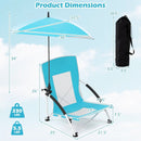 2 Pack Beach Umbrella Chair for Adults with Adjustable Parasol by LJGDeals