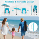 2 Pack Beach Umbrella Chair for Adults with Adjustable Parasol by LJGDeals