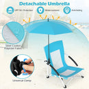 2 Pack Beach Umbrella Chair for Adults with Adjustable Parasol by LJGDeals