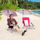 2 Pack Beach Umbrella Chair for Adults with Adjustable Parasol by LJGDeals