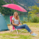 2 Pack Beach Umbrella Chair for Adults with Adjustable Parasol by LJGDeals