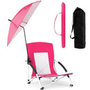 2 Pack Beach Umbrella Chair for Adults with Adjustable Parasol by LJGDeals