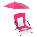 2 Pack Beach Umbrella Chair for Adults with Adjustable Parasol by LJGDeals