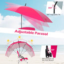 2 Pack Beach Umbrella Chair for Adults with Adjustable Parasol by LJGDeals