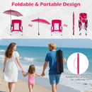 2 Pack Beach Umbrella Chair for Adults with Adjustable Parasol by LJGDeals