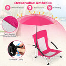 2 Pack Beach Umbrella Chair for Adults with Adjustable Parasol by LJGDeals