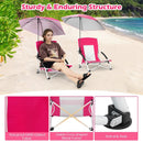 2 Pack Beach Umbrella Chair for Adults with Adjustable Parasol by LJGDeals