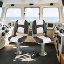 2-Pack Boat Seats with Thick Sponge Padding and Fixing Bolts-Gray by LJGDeals