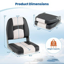 2-Pack Boat Seats with Thick Sponge Padding and Fixing Bolts-Gray by LJGDeals