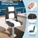 2-Pack Boat Seats with Thick Sponge Padding and Fixing Bolts-Gray by LJGDeals
