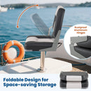 2-Pack Boat Seats with Thick Sponge Padding and Fixing Bolts-Gray by LJGDeals