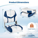 2-Pack Boat Seats with Fixing Bolts and Hinges by LJGDeals