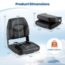 2-Pack Boat Seats with Fixing Bolts and Hinges by LJGDeals