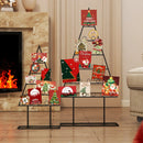 2 Pack Christmas Tree Photo Holder with 36 Round Clips and Metal Hanging Rack-Black by LJGDeals