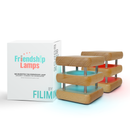 Mini Square Mid-Century Design Natural Friendship Lamp – Compact Retro Wi-Fi Touch Lamp for Connection