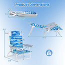 2 Pack Folding Beach Chair with Adjustable Positions and Head Pillow by LJGDeals