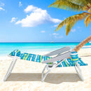 2 Pack Folding Beach Chair with Adjustable Positions and Head Pillow by LJGDeals