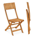 2 Pack Folding Chairs Sturdy Wood Dining Chairs with Slatted Backrest and Seat by LJGDeals