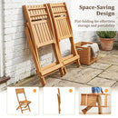 2 Pack Folding Chairs Sturdy Wood Dining Chairs with Slatted Backrest and Seat by LJGDeals