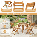 2 Pack Folding Chairs Sturdy Wood Dining Chairs with Slatted Backrest and Seat by LJGDeals