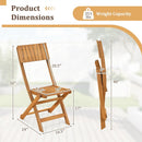 2 Pack Folding Chairs Sturdy Wood Dining Chairs with Slatted Backrest and Seat by LJGDeals