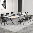 Folding Conference Chairs 4-Pack with Padded Seats - Black
