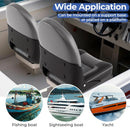 2-Pack Folding High Back Boat Chairs with Sponge Padding and Fixing Bolts-Black by LJGDeals