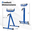 2-Pack Folding Roller Stands Portable Outfeed Supports with Adjustable Height by LJGDeals