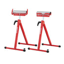 2-Pack Folding Roller Stands Portable Outfeed Supports with Adjustable Height by LJGDeals