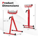 2-Pack Folding Roller Stands Portable Outfeed Supports with Adjustable Height by LJGDeals