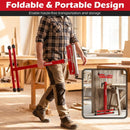 2-Pack Folding Roller Stands Portable Outfeed Supports with Adjustable Height by LJGDeals