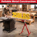 2-Pack Folding Roller Stands Portable Outfeed Supports with Adjustable Height by LJGDeals