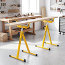 2-Pack Folding Roller Stands Portable Outfeed Supports with Adjustable Height by LJGDeals