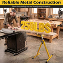 2-Pack Folding Roller Stands Portable Outfeed Supports with Adjustable Height by LJGDeals