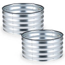 2 Pack Galvanized Raised Garden Bed Kit with Open-Ended Base by DirectDeals