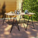 2 Pack Heavy Duty Sawhorse with Steel Folding Legs by LJGDeals