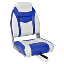 2 Pieces High Back Folding Boat Seat Set with Sponge Cushion